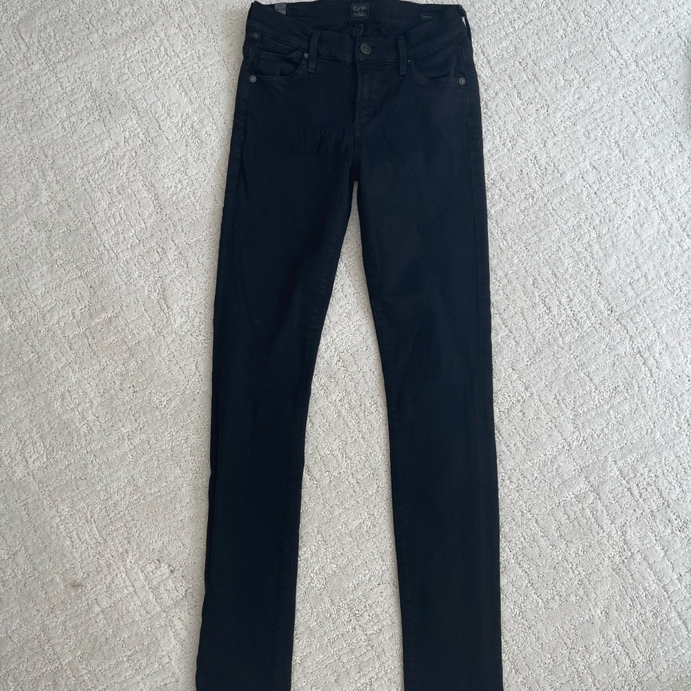 “Citizens of Humanity” Women’s Size 26, Mid Rise Black Skinny Jeans